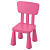 ІКЕА MAMMUT МАММУТ, 803.823.21 Дитячий стілець, всередину, зовні, рожевий 80382321