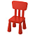 ІКЕА MAMMUT МАММУТ, 403.653.66 Дитячий стілець, всередину, зовні, червоний 40365366